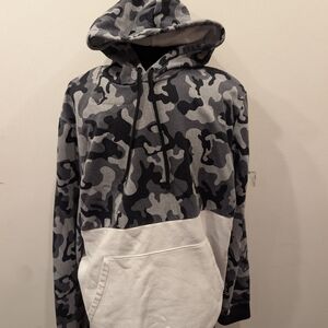 Tek Gear Camouflage Hoodie - Black and Gray